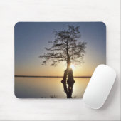 Sonnenuntergang hinter einem Baum Mousepad (Mit Mouse)