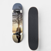 Sonnenuntergang hinter einem Baum Skateboard (Vorne)