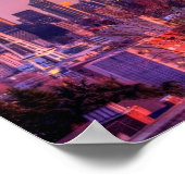 Sonnenuntergang hinter Seattle Skyline von Kerry P Poster (Ecke)