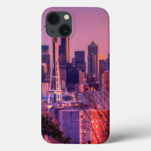 Sonnenuntergang hinter Seattle-Skylinen von Case-Mate iPhone Hülle