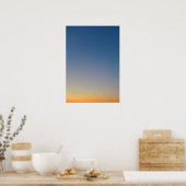 Sonnenuntergang Hintergrund Blau-Orange-Abend Poster (Küche)