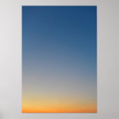 Sonnenuntergang Hintergrund Blau-Orange-Abend Poster (Vorne)