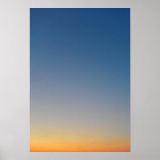 Sonnenuntergang Hintergrund Blau-Orange-Abend Poster (Vorne)