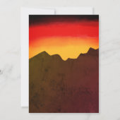 Sonnenuntergang-Hinterhoffeuer-Party Einladung (Rückseite)