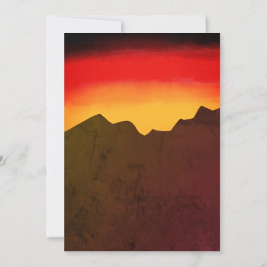 Sonnenuntergang-Hinterhoffeuer-Party Einladung (Rückseite)