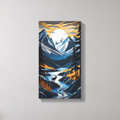 Sonnenuntergang Hirsche Leinwand Kunst, Dichtung u (Vorderseite)