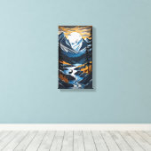 Sonnenuntergang Hirsche Leinwand Kunst, Dichtung u (Insitu (Holzboden))