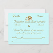 Sonnenuntergang Hochzeit Einladung (Rückseite)