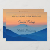 Sonnenuntergang Hochzeit Einladung (Vorne/Hinten)