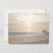 Sonnenuntergang Hochzeit, Probe-Abendessen Brille  Einladung (Rückseite)