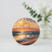 Sonnenuntergang Hochzeit speichern Sie das Datum Save The Date (Stehend Vorderseite)