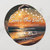Sonnenuntergang Hochzeit speichern Sie das Datum Save The Date (Vorne/Hinten)