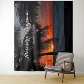 Sonnenuntergang Hochzeitskabine - Der Hintergrund  Wandteppich (Beispiel)