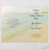 Sonnenuntergang-Hochzeitsprogramm für Beach Sunset (Vorderseite)