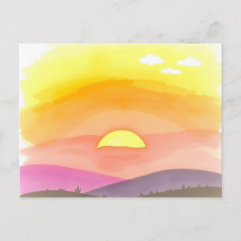 Sonnenuntergang Horizont Landschaftspostkarte Postkarte