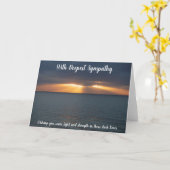 Sonnenuntergang im Beileid über dem Meer; hell in Karte (Gelbe Blume)