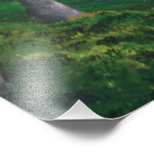 Sonnenuntergang im Bergwald Fotodruck (Ecke)