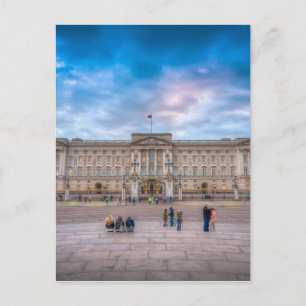 Sonnenuntergang im Buckingham Palace, London Postkarte