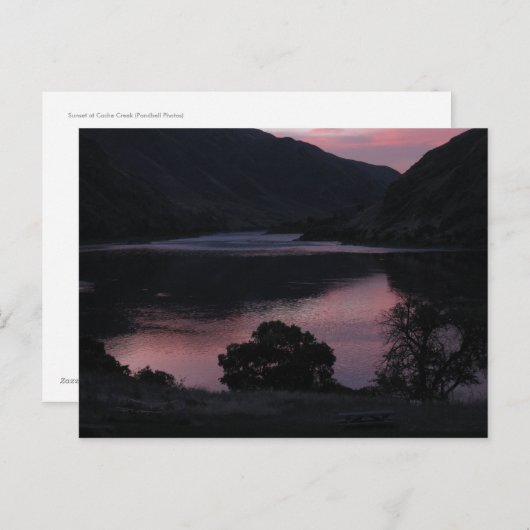 Sonnenuntergang im Cache-Creek Postkarte (Vorne/Hinten)