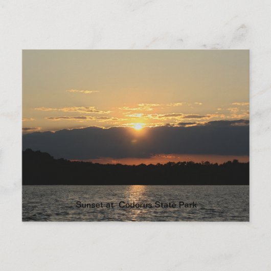 Sonnenuntergang im Codorus Staat Park Postkarte (Vorderseite)