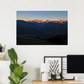 Sonnenuntergang im Fiescher Tal Poster (Heimbüro)