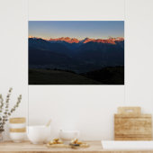 Sonnenuntergang im Fiescher Tal Poster (Küche)