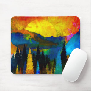 Sonnenuntergang im Gebirge Mousepad