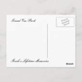 Sonnenuntergang im Grand Vue Park II Postkarte (Rückseite)