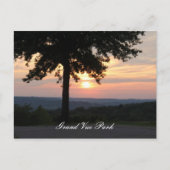Sonnenuntergang im Grand Vue Park II Postkarte (Vorderseite)