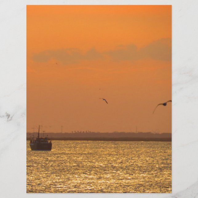 Sonnenuntergang im Hafen (Vorderseite)