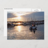 Sonnenuntergang im Hafen Postkarte (Vorne/Hinten)