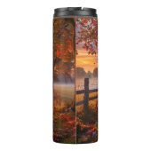 Sonnenuntergang im Herbst Thermosbecher (Rückseite)