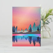 Sonnenuntergang im Innern Dankeskarte (Stehend Vorderseite)