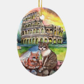 Sonnenuntergang im Kolosseum Keramikornament (Hinten)