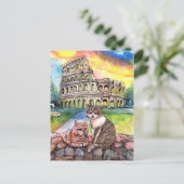 Sonnenuntergang im Kolosseum Postkarte (Stehend Vorderseite)