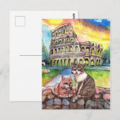 Sonnenuntergang im Kolosseum Postkarte (Vorne/Hinten)