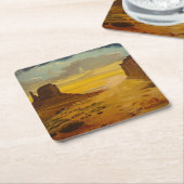 Sonnenuntergang im Monument Valley durch Gary Poli Rechteckiger Pappuntersetzer (angewinkelt)