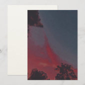 Sonnenuntergang im nächtlichen Himmel Dankeskarte (Vorne/Hinten)