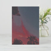 Sonnenuntergang im nächtlichen Himmel Dankeskarte (Stehend Vorderseite)