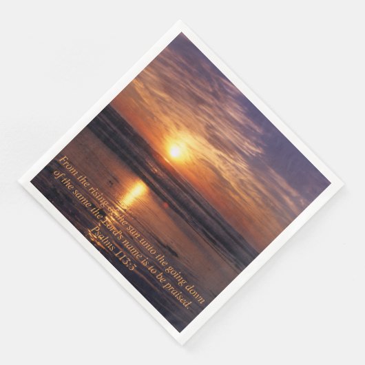 Sonnenuntergang im Ozean Serviette (Ecke)