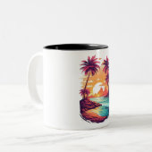 Sonnenuntergang im Ozean Tasse (Vorderseite Links)