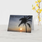 Sonnenuntergang im Palm Karte (Gelbe Blume)