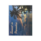 Sonnenuntergang im Paradies Notepad Notizblock (Rotiert)