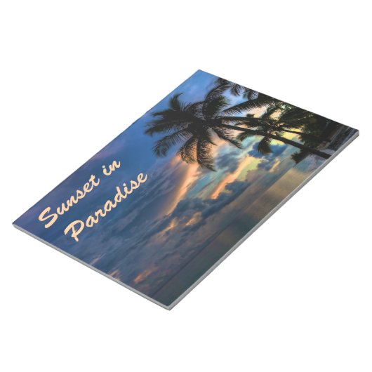 Sonnenuntergang im Paradies Notepad Notizblock (angewinkelt)