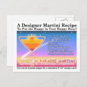 Sonnenuntergang im Paradis Martini Rezept Postkart Postkarte (Vorne/Hinten)