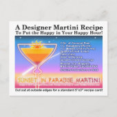 Sonnenuntergang im Paradis Martini Rezept Postkart Postkarte (Vorderseite)