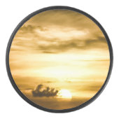 Sonnenuntergang im Pazifik Eishockey Puck (Vorderseite)
