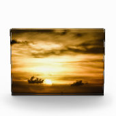 Sonnenuntergang im Pazifik Fotoblock (Vorderseite)