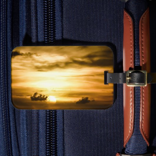 Sonnenuntergang im Pazifik Gepäckanhänger (Vorderseite Insitu 4)