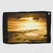 Sonnenuntergang im Pazifik Golfhandtuch (Horizontal)